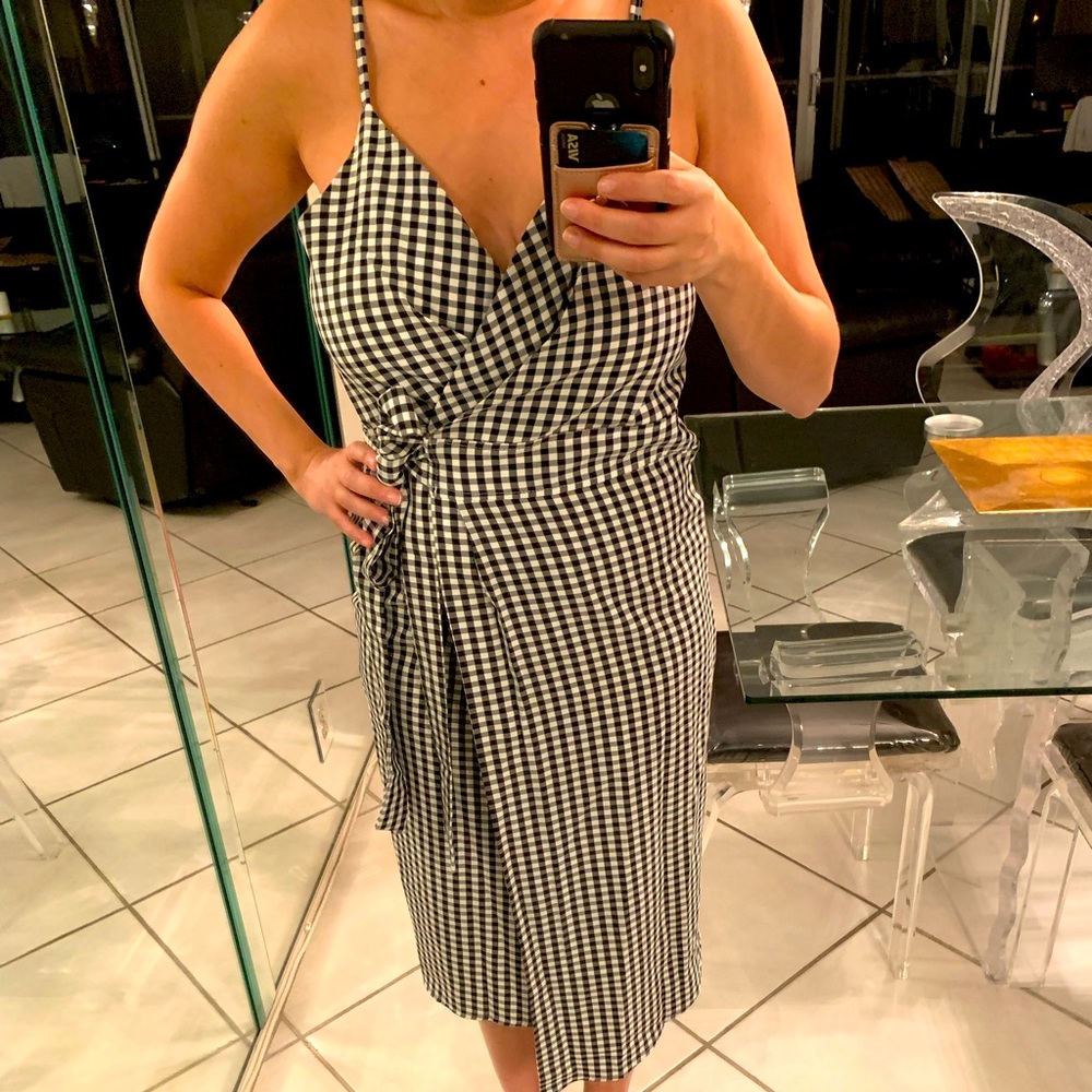 NWT CHICWISH Gingham wrap tank dress Medium